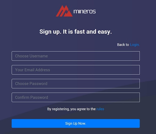 MinerOs registration